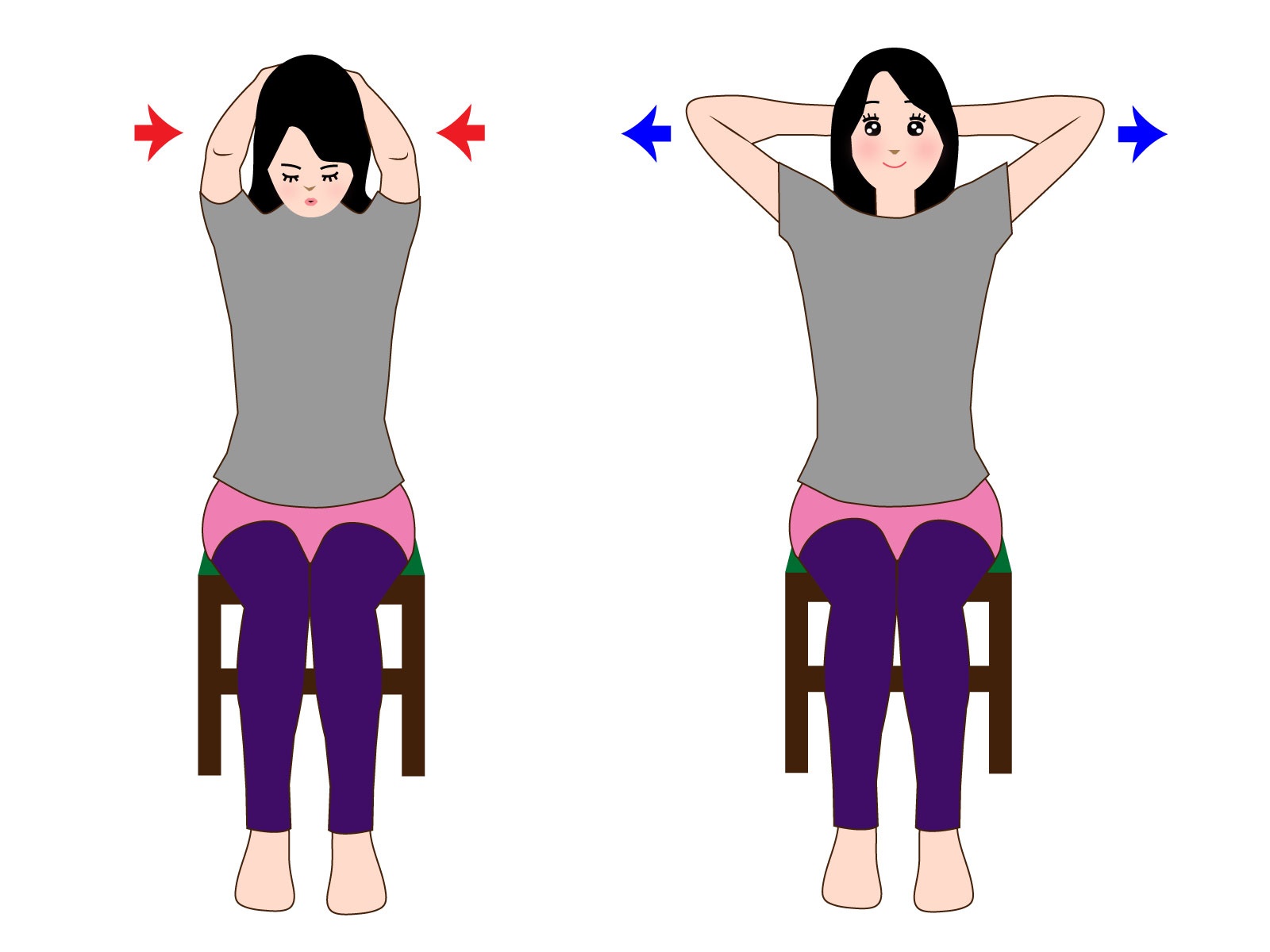 腰痛予防の背中のストレッチ